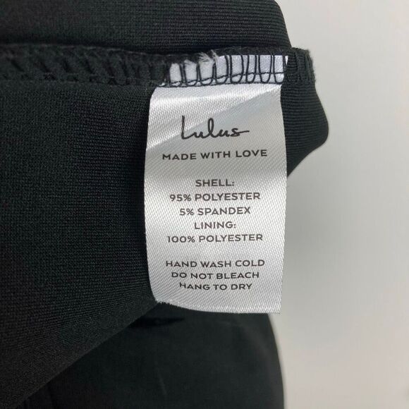 NWT Lulus Shape the Night Black Asymmetrical Midi Cocktail Dress Elegant Sexy L - Picture 11 of 11